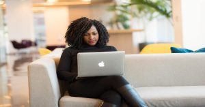 woman relaxing and enjoying her blessings