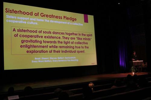 Blanche A. Williams accepts her Sisterhood of Greatness Award